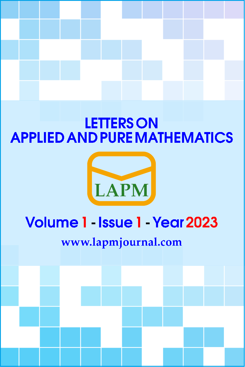 					View Vol. 1 No. 1 (2023): Letters on Applied and Pure Mathematics (LAPM)
				